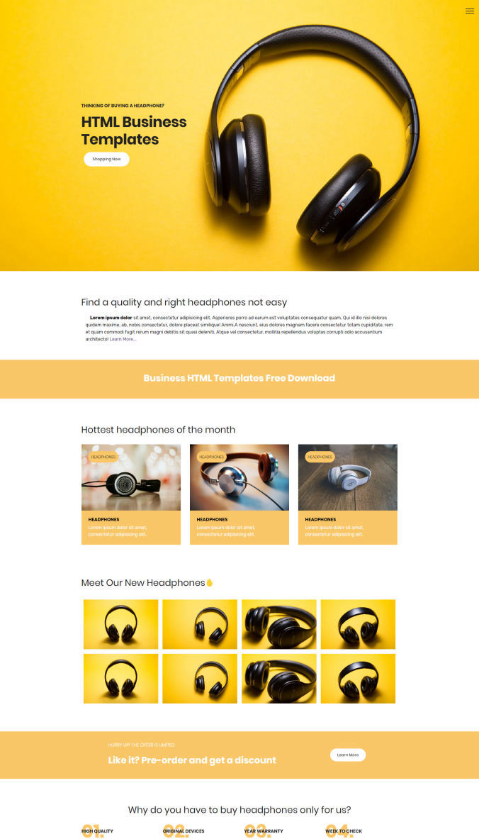 free download website template